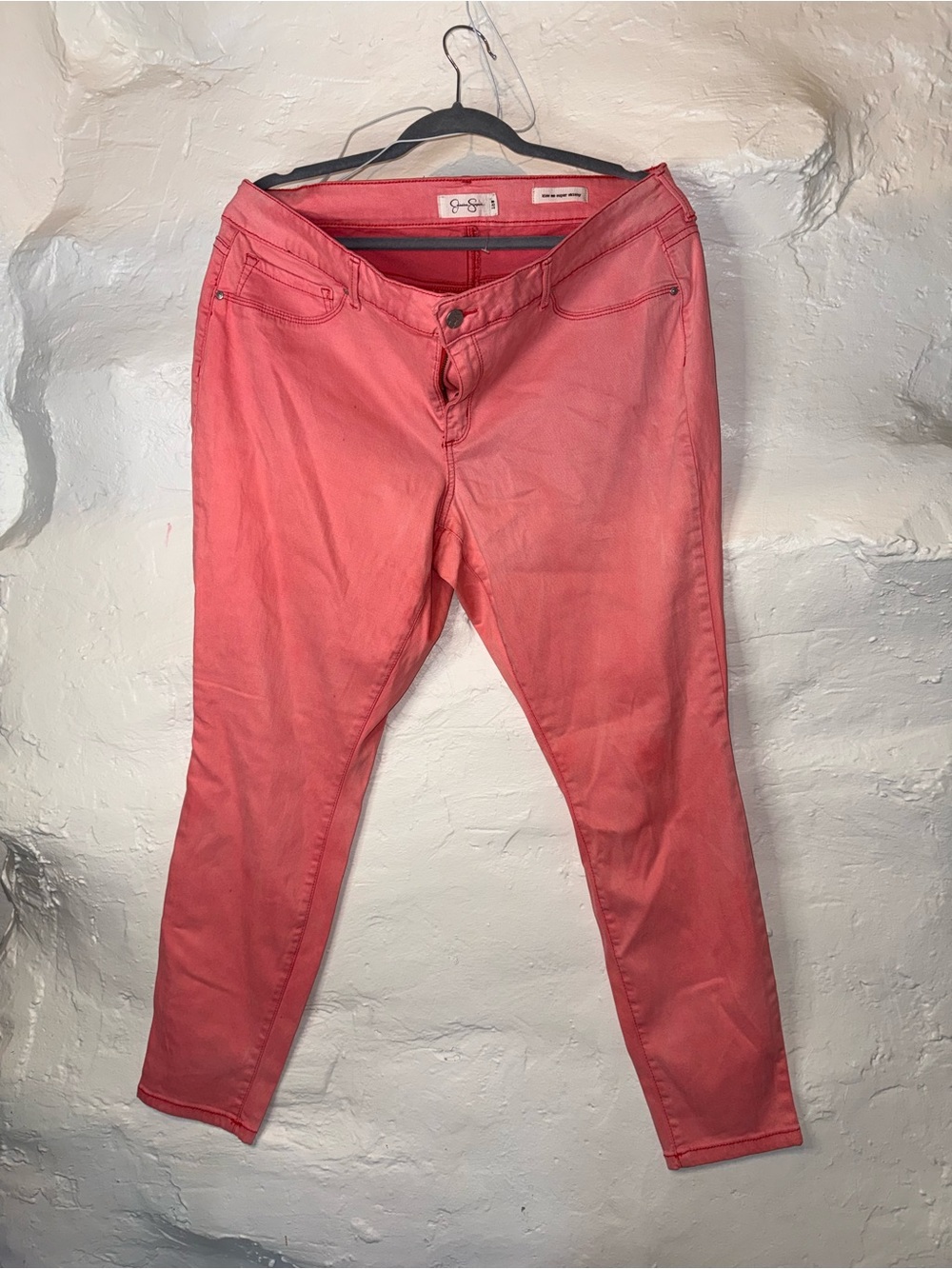 Jessica Simpson Coral Pink Skinny Jeans